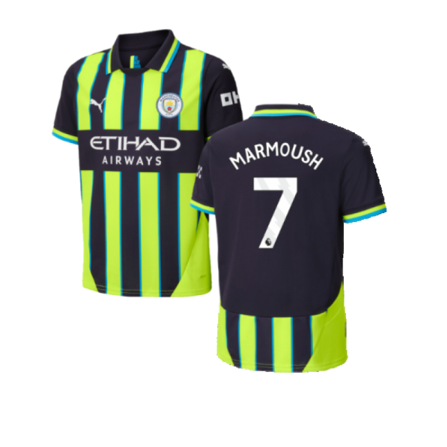 soccer jersey 2024-2025 Man City Away Shirt (Kids) (Marmoush 7)
