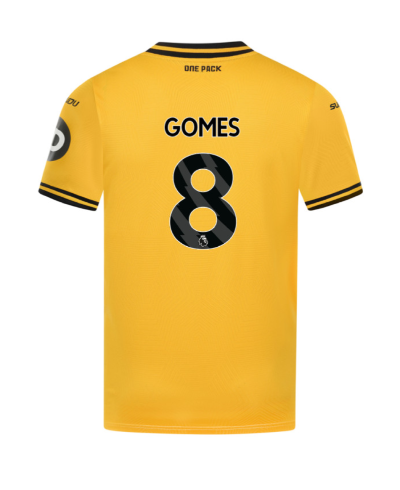 Wolverhampton Wanderers 24-25 Season Home Jersey with GOMES 8 Printing