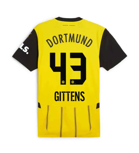Borussia Dortmund 24-25 Season Home Gittens #43 Football Jersey
