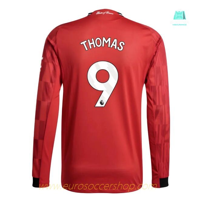 2025-2026 Man Utd Authentic Long Sleeve Home Shirt (Thomas 9)