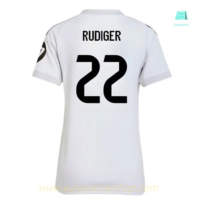 2025-2026 Real Madrid Home Shirt (Womens) (Rudiger 22)