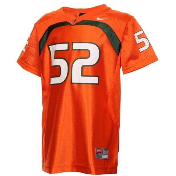 Men Miami Hurricanes #52 Orange Men Premium Jersey - Record-setting