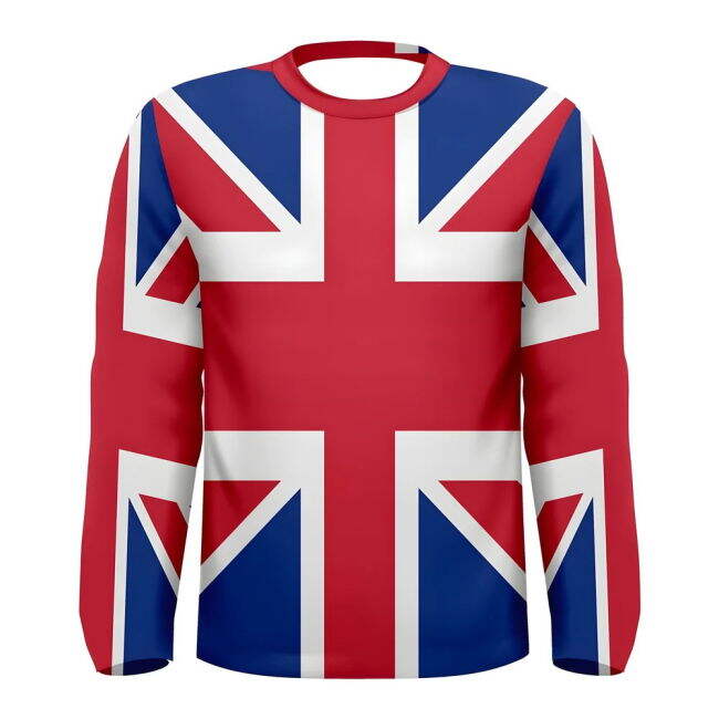 Great Britain Flag Long Sleeve Sublimated Sports Jersey