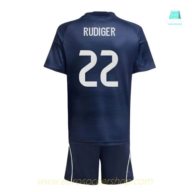 2025-2026 Real Madrid Away Youth Kit (Rudiger 22)