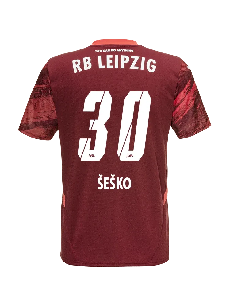 RB Leipzig 2024-25 Season Away Jersey, Featuring ŠEŠKO with Number 30