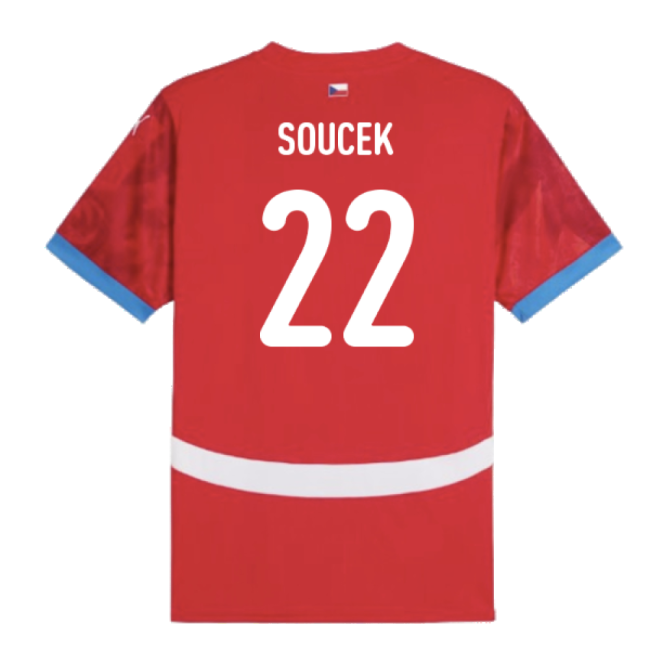 Soucek 22 2026 Collection Czech Republic Home Team Kit 2024-2025