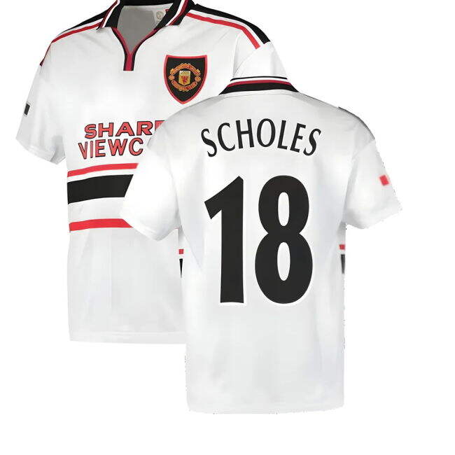 Top Tier Avid Football Manchester United Away Football Shirt Schol...