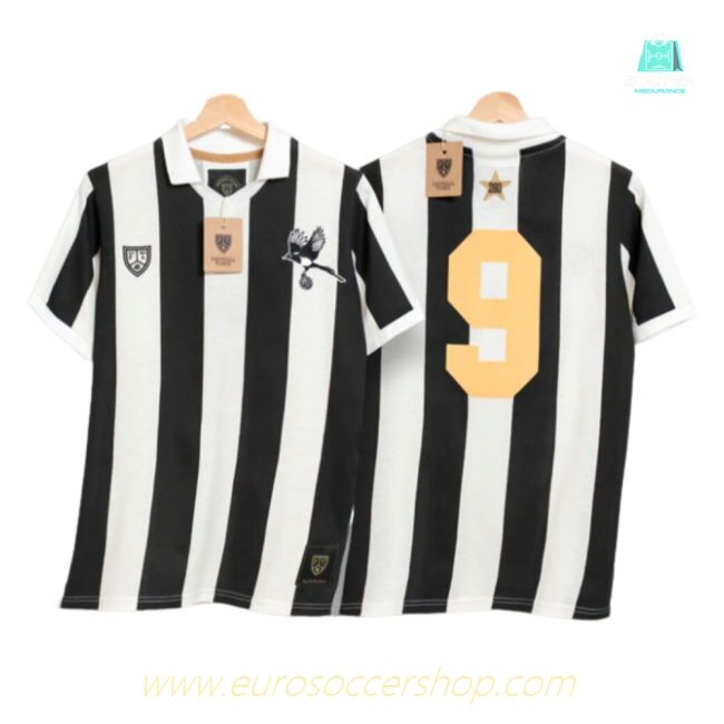 Newcastle Shearer Tribute Magpie Retro Football Shirt