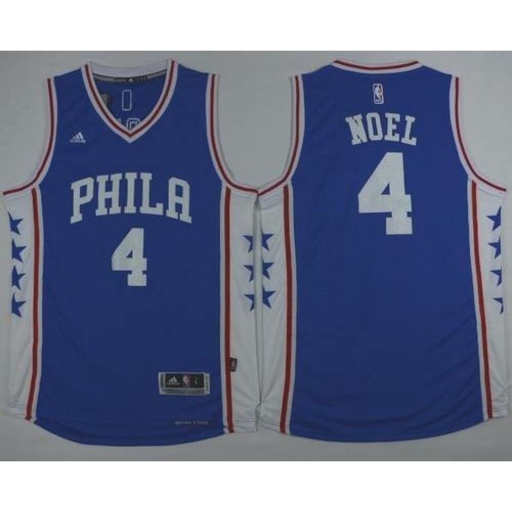 Revolution 30 76ers #4 Nerlens Noel Blue Stitched NBA Jersey