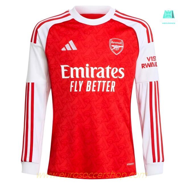 2025-2026 Arsenal Long Sleeve Home Shirt (Kids)