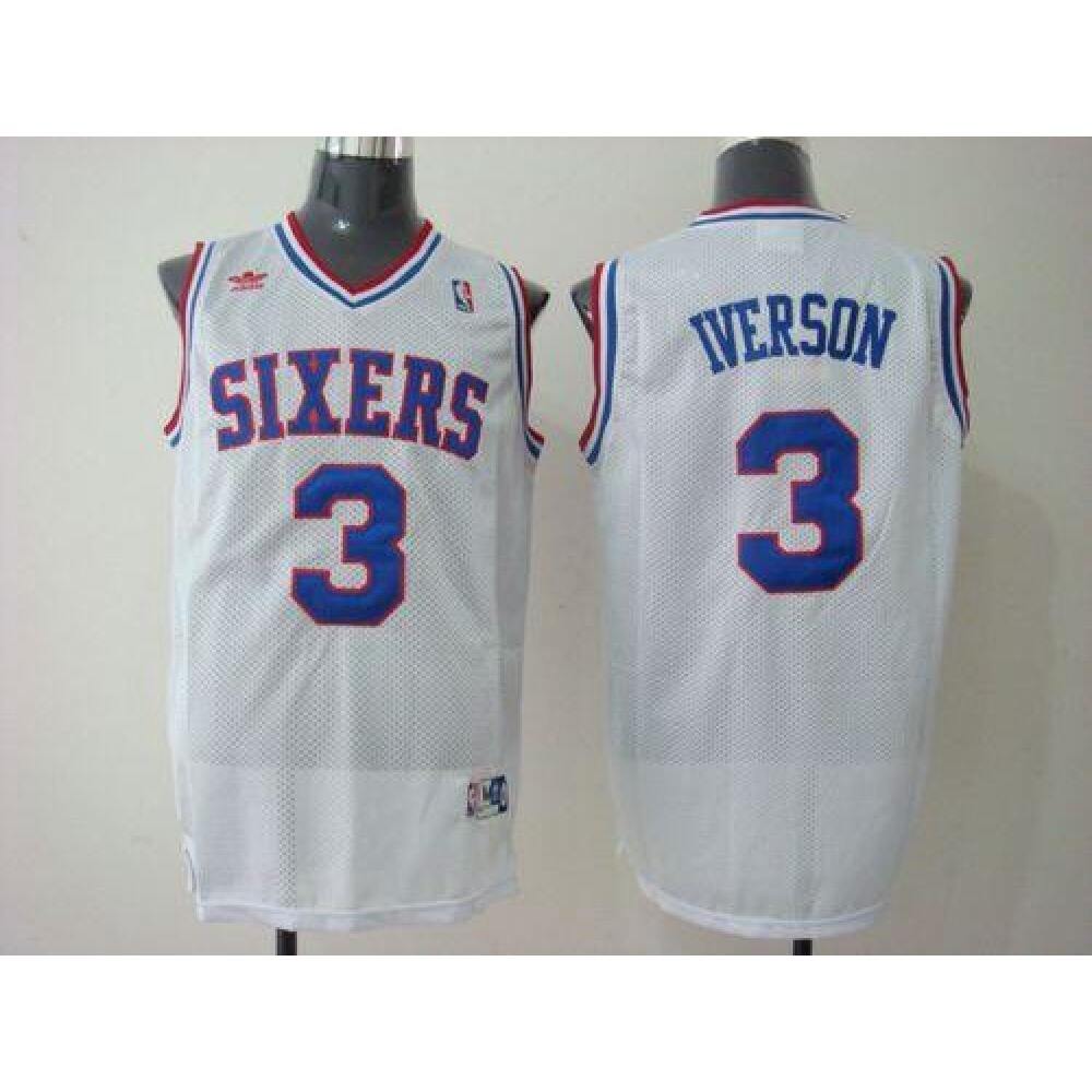 Limited Edition Men's 76ers #3 Allen White Basketball Jersey