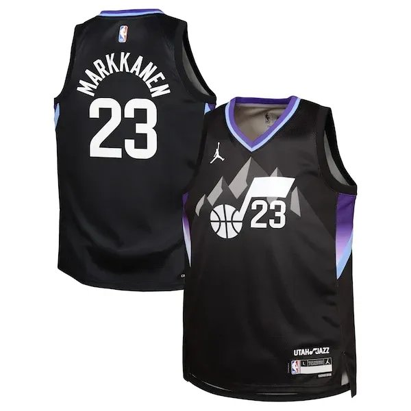 Lauri Markkanen UTA Swingman Jersey - high-quality modern - Black