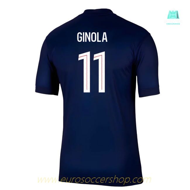 2025-2026 PSG Paris Saint Germain Home Shirt (Ginola 11)