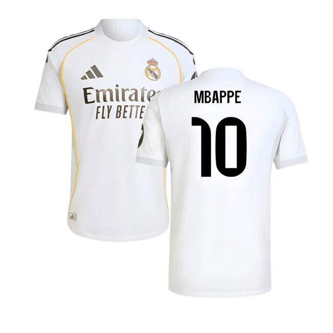 2025-2026 Genuina Camiseta Real Madrid Local - Hombres Con Mbappe 10