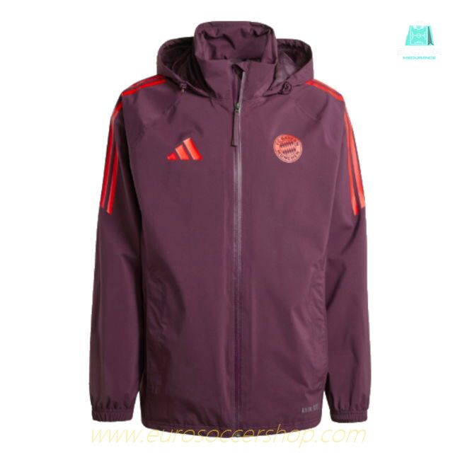 2024-2025 Bayern Munich Rain Jacket (Shadow Maroon)