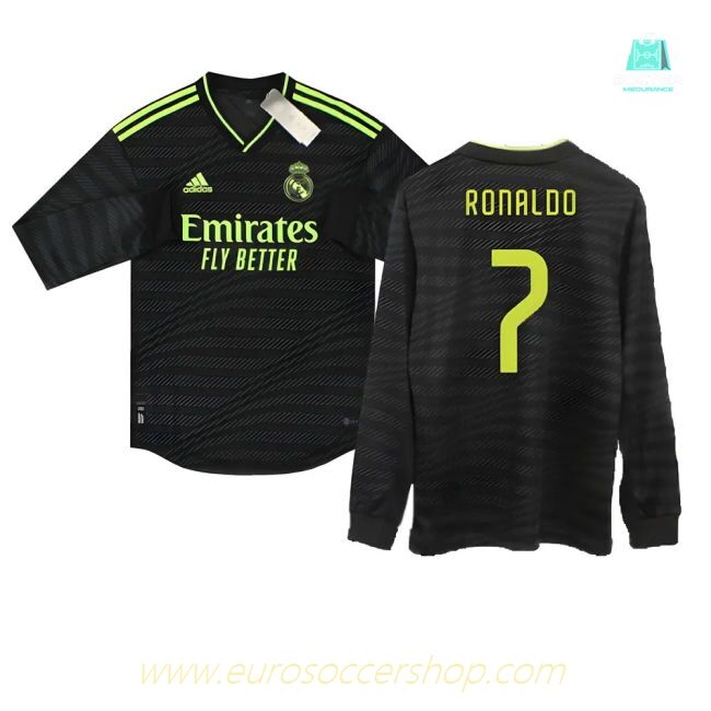 2022-2023 Real Madrid Authentic Long Sleeve Third Shirt (RONALDO 7)