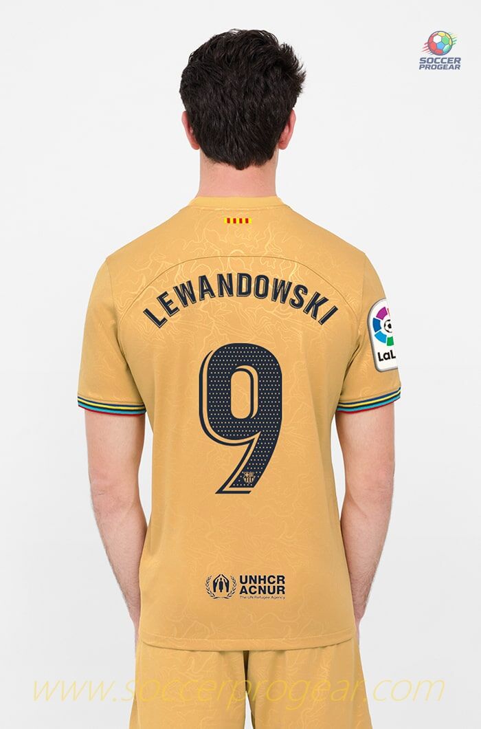 LEWANDOWSKI FC BARCELONA Authentic AWAY JERSEY 2022 2023