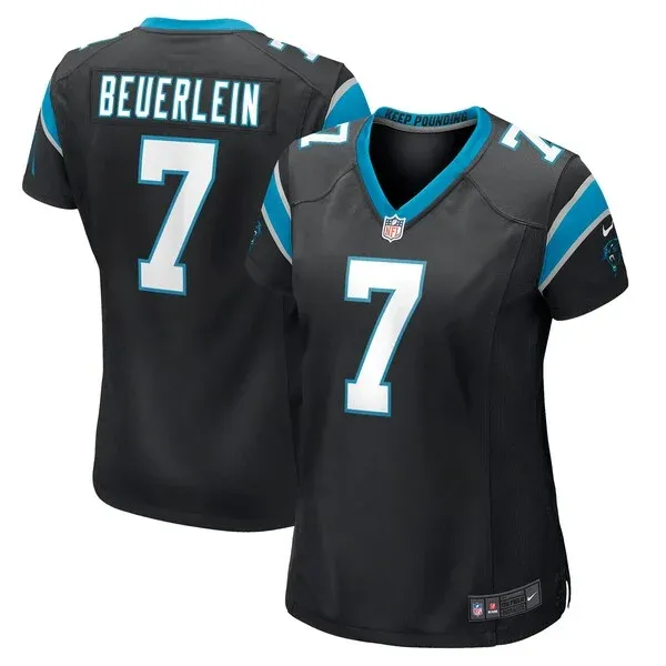 None Steve Beuerlein  Jersey - Black | NFL Player Jersey | NFL Footbal