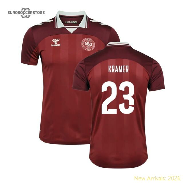 Elite Denmark 2025-2026 Official Home Jersey Slim Athletic