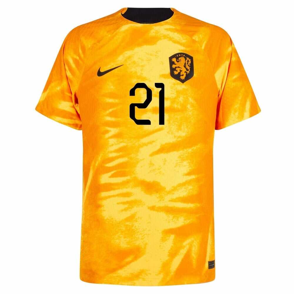 F. DE JONG 2022 WORLD CUP NETHERLANDS Genuine HOME SHIRT