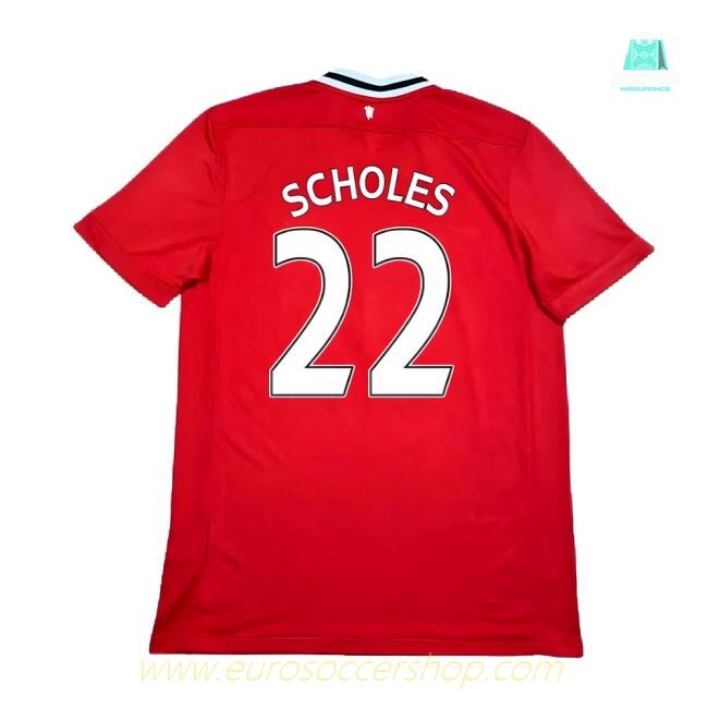 Manchester United 2011-12 Home Shirt ((Excellent) XL) (Scholes 22)