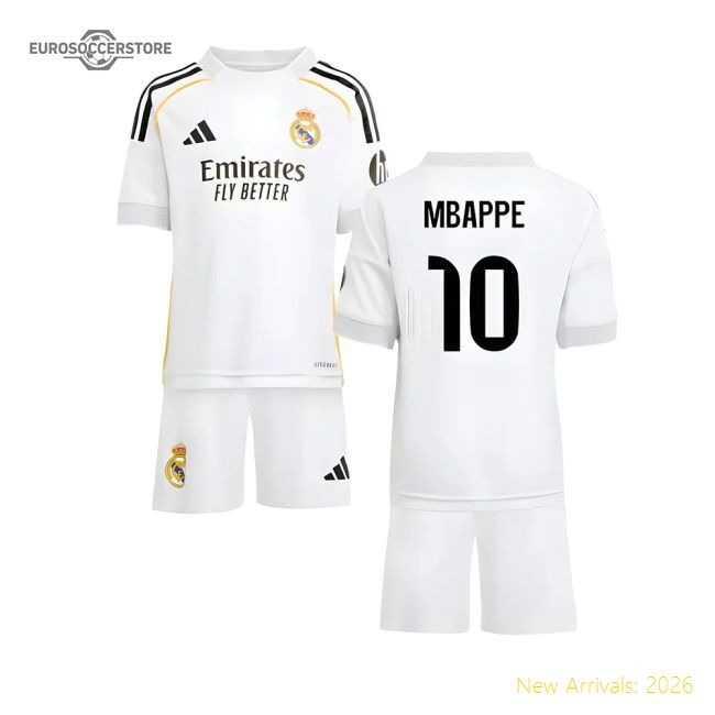2025-2026 Real Madrid Home Mini Kit (mbappe 10) - Unique Style