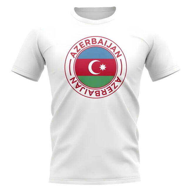 Azerbaijan Football Badge T-Shirt (White)