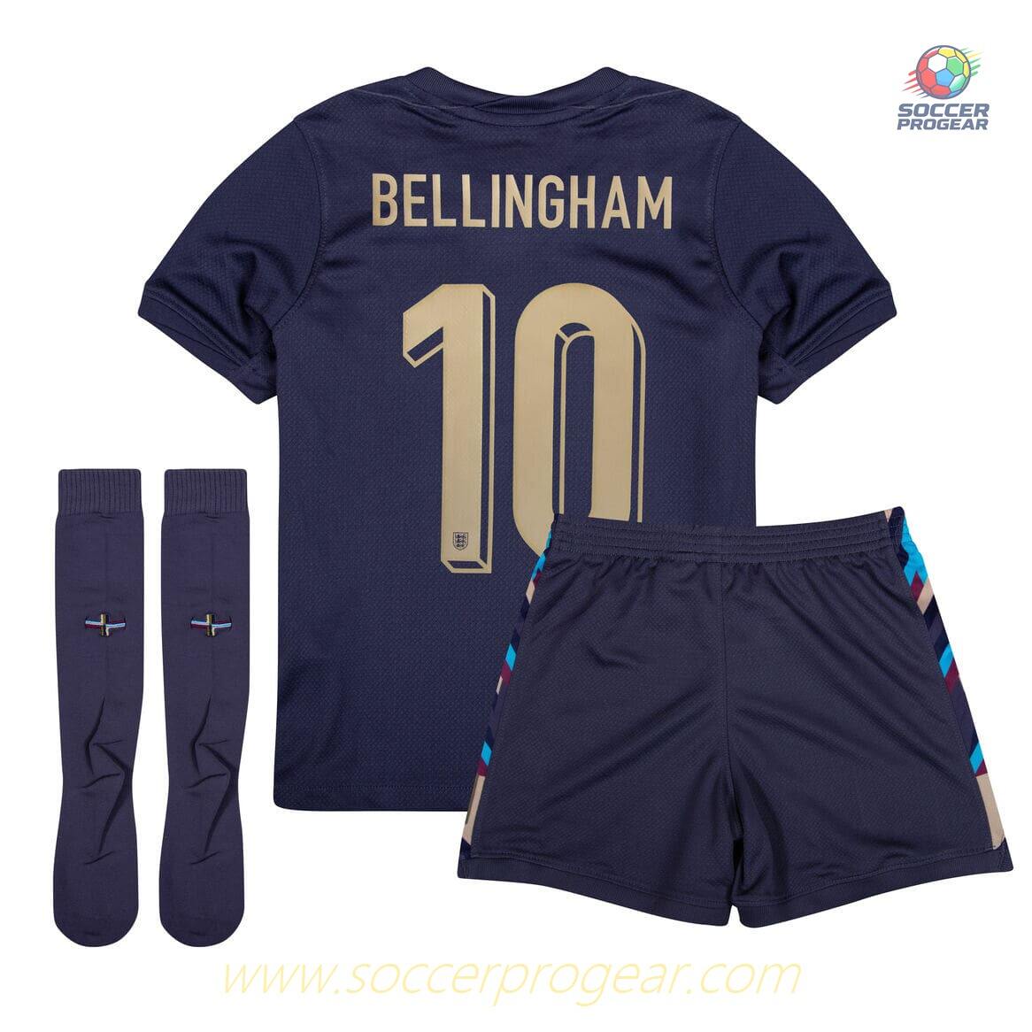 England Away Kids Football Jersey Soccer Uniform 2024-2025 Season Bellingham