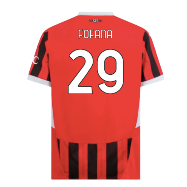 Rossoneri Home Jersey Fofana 2 #9 Official Merchandise Fan Favorite