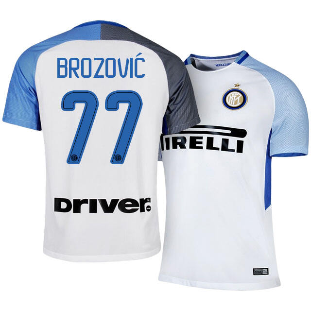 Inter Milan Away 201718 77 Marcelo Brozovic Soccer Jersey Shirt -