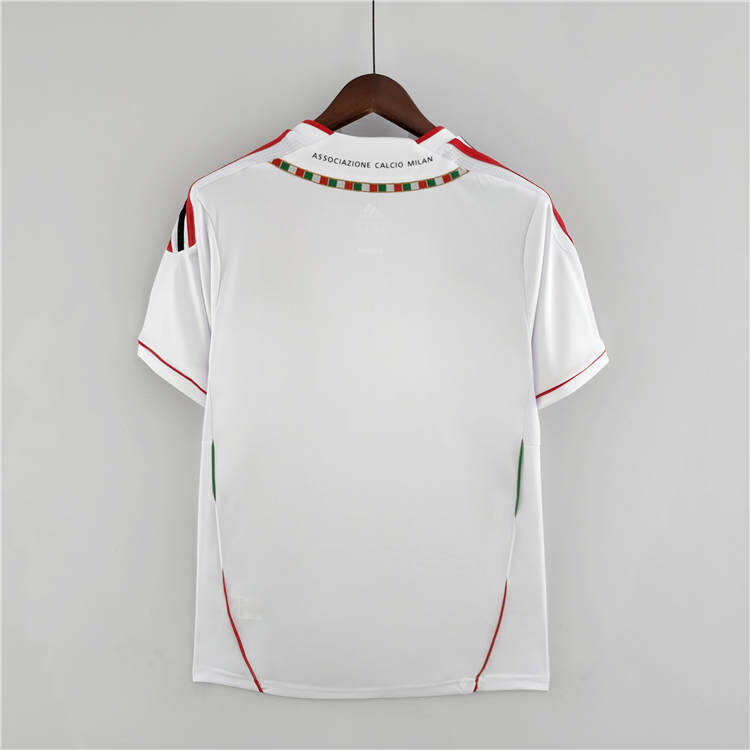 11-12 AC Milan White Retro Football Shirt Soccer Jersey - Official