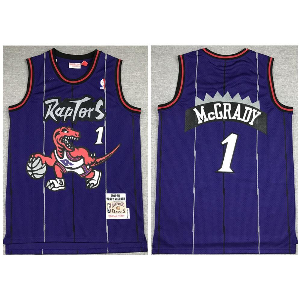 Performance Premium Men's Raptors #1 Tracy Purple Basketball Jersey