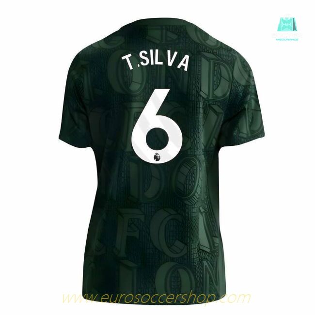 2025-2026 Chelsea Pre Match Shirt (Green) - Kids (T.Silva 6)