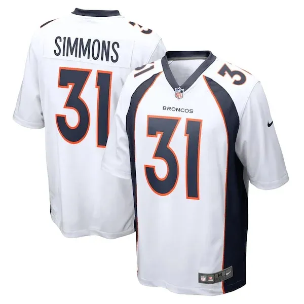 None Justin Simmons Game Jersey - White | NFL Player Jersey | NFL Foot