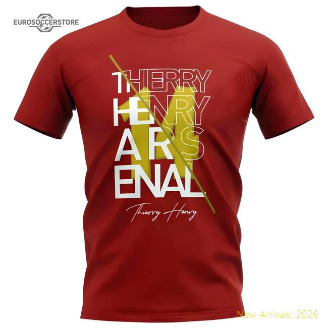 Thierry Henry Arsenal Graphic Signature T-football Shirt (red