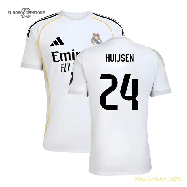 Premium-grade 2025-2026 Real Madrid Home Kit (huijsen 24)