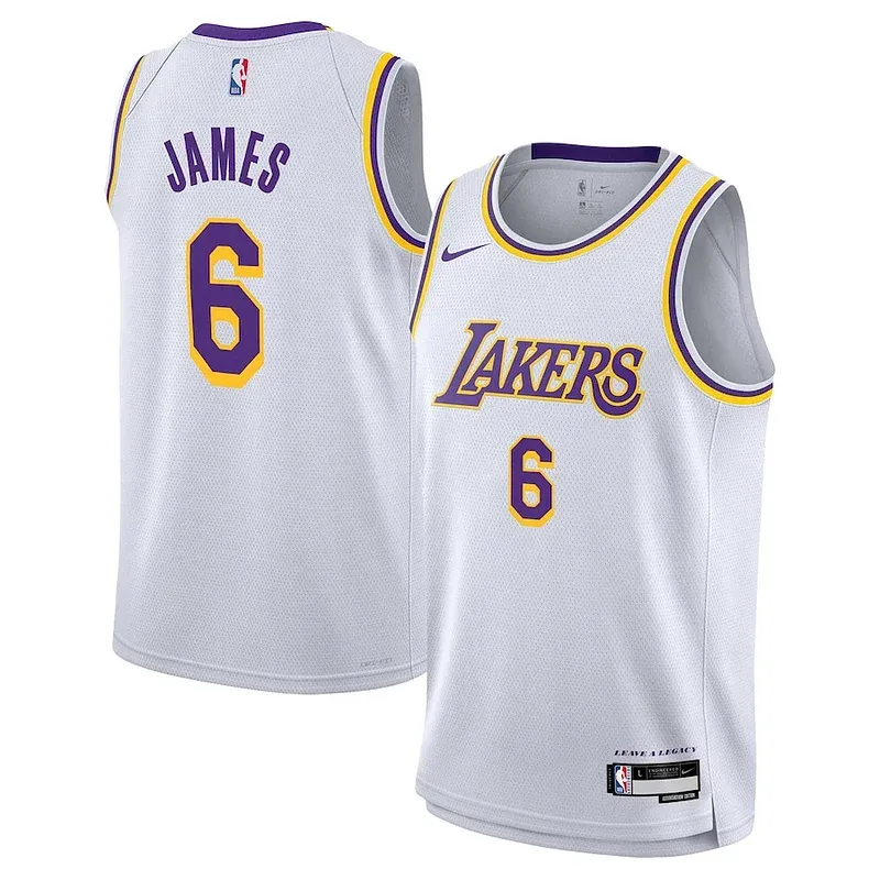 LeBron James LAL Swingman Jersey - authentic replica-jersey - White #1