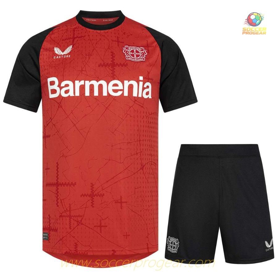Football Team Jersey Football Jersey Set Youth Leverkusen Home 2024-25 Edition