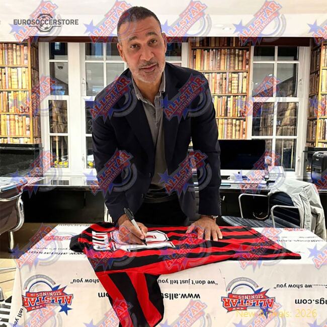 High-quality Ac Milan 1988 Gullit  Van Basten Signed Shirts (dual