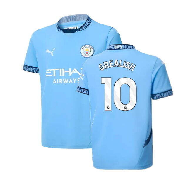 2024-2025 Man City Home Kit (Kids) (Grealish 10)