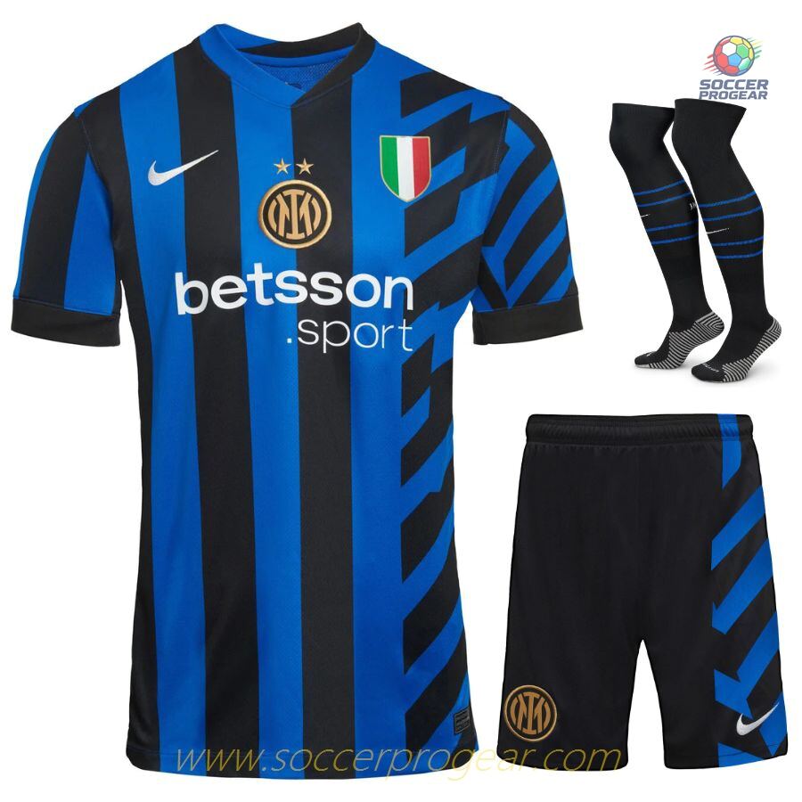Inter Milan Youthren's Home Soccer Football Shirt Soccer Football Shirt 2024-25 Edition