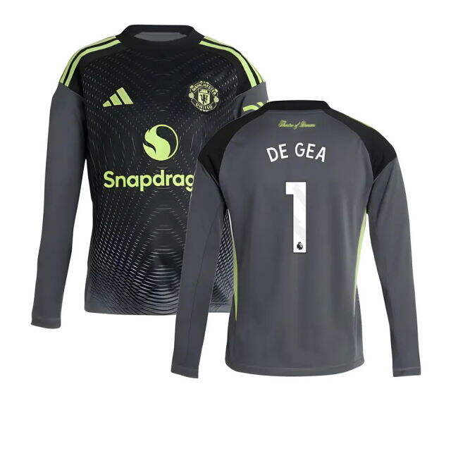2025-2026 Man Utd Home Goalkeeper Shirt (Grey) - Kids (De Gea 1)