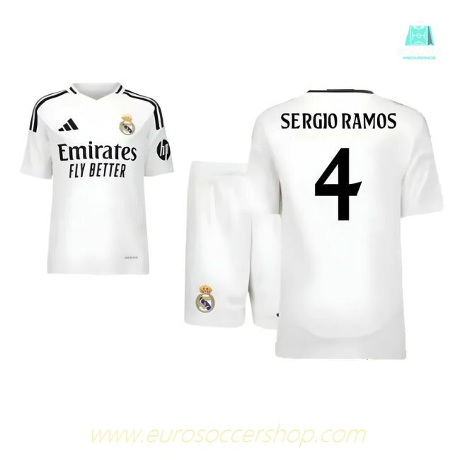 2024-2025 Real Madrid Home Youth Kit (Sergio Ramos 4)