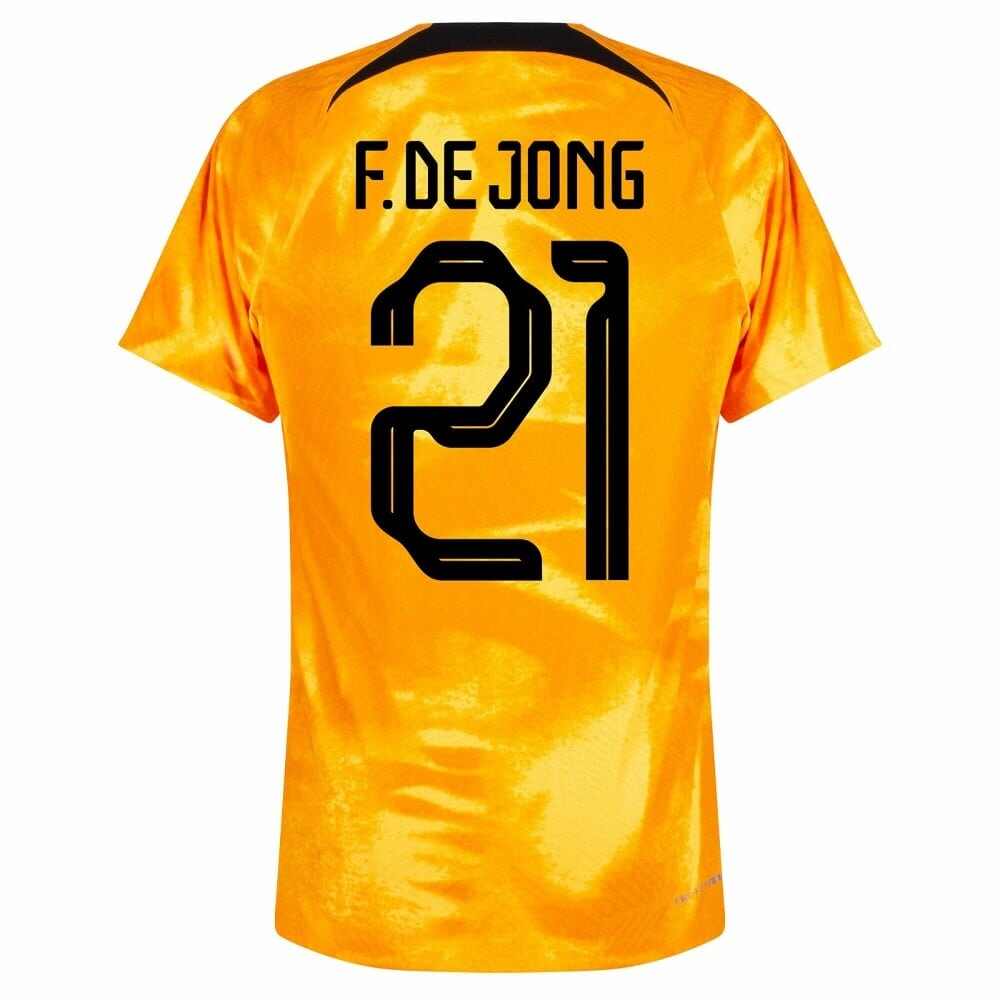 F. DE JONG 2022 WORLD CUP NETHERLANDS Genuine HOME SHIRT