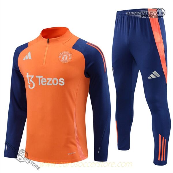 Manchester United's 24-25 Training Suit in Orange