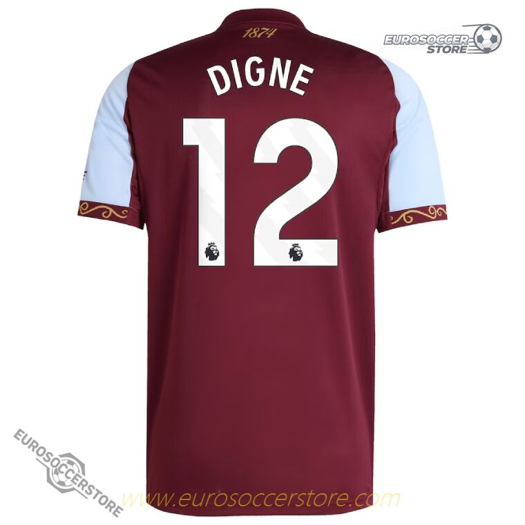 Aston Villa 25-26 Home DIGNE 12 Football Jersey
