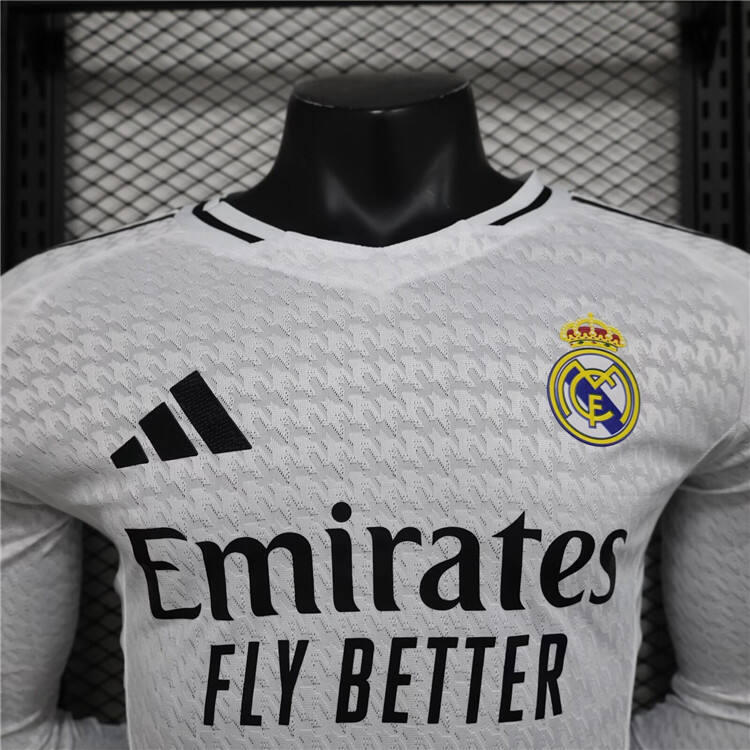Authentic Real Madrid 2425 Home Long Sleeve Match Shirt - Official