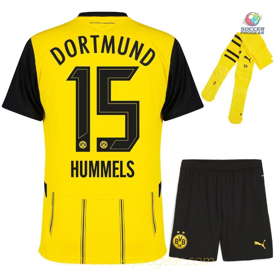 BVB Dortmund 2024-25 Edition Home Hummels Kids Edition Football Kit Soccer Jersey