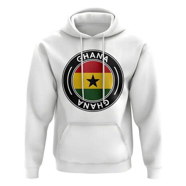 Ghana Football Badge Hoodie (White)
