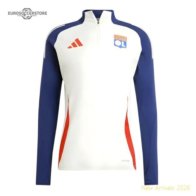 Official 2024-2025 Olympique Lyon Training Top (White Tint)